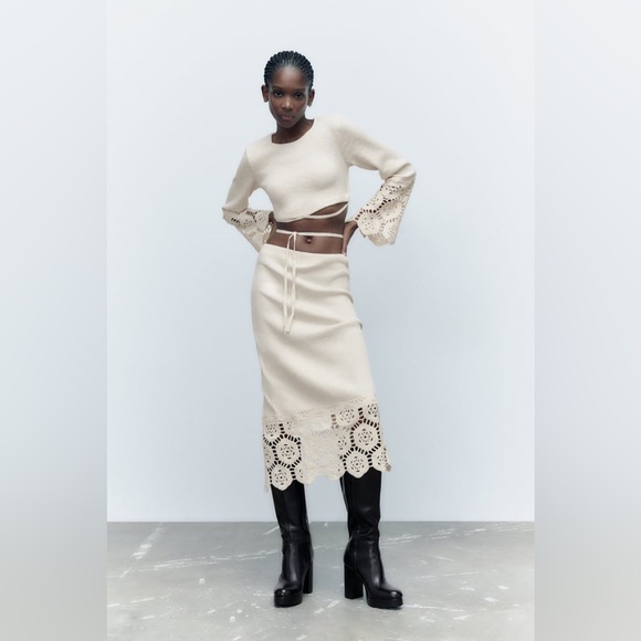 Zara Crochet Midi Skirt‎ - Picture 15 of 17